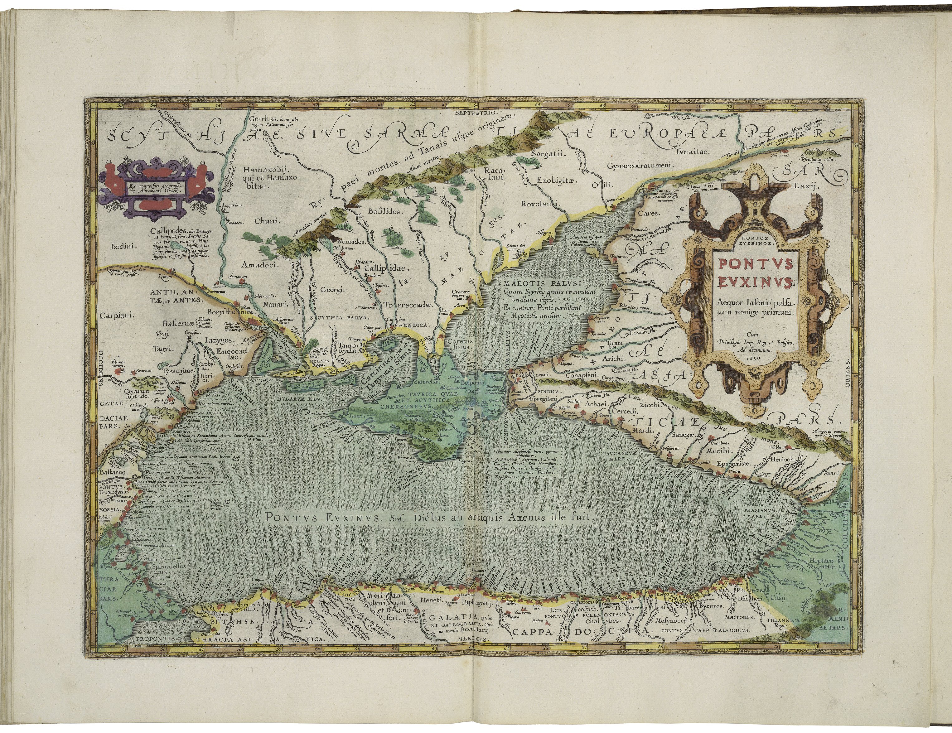 Map of the Black Sea by Abraham Ortelius