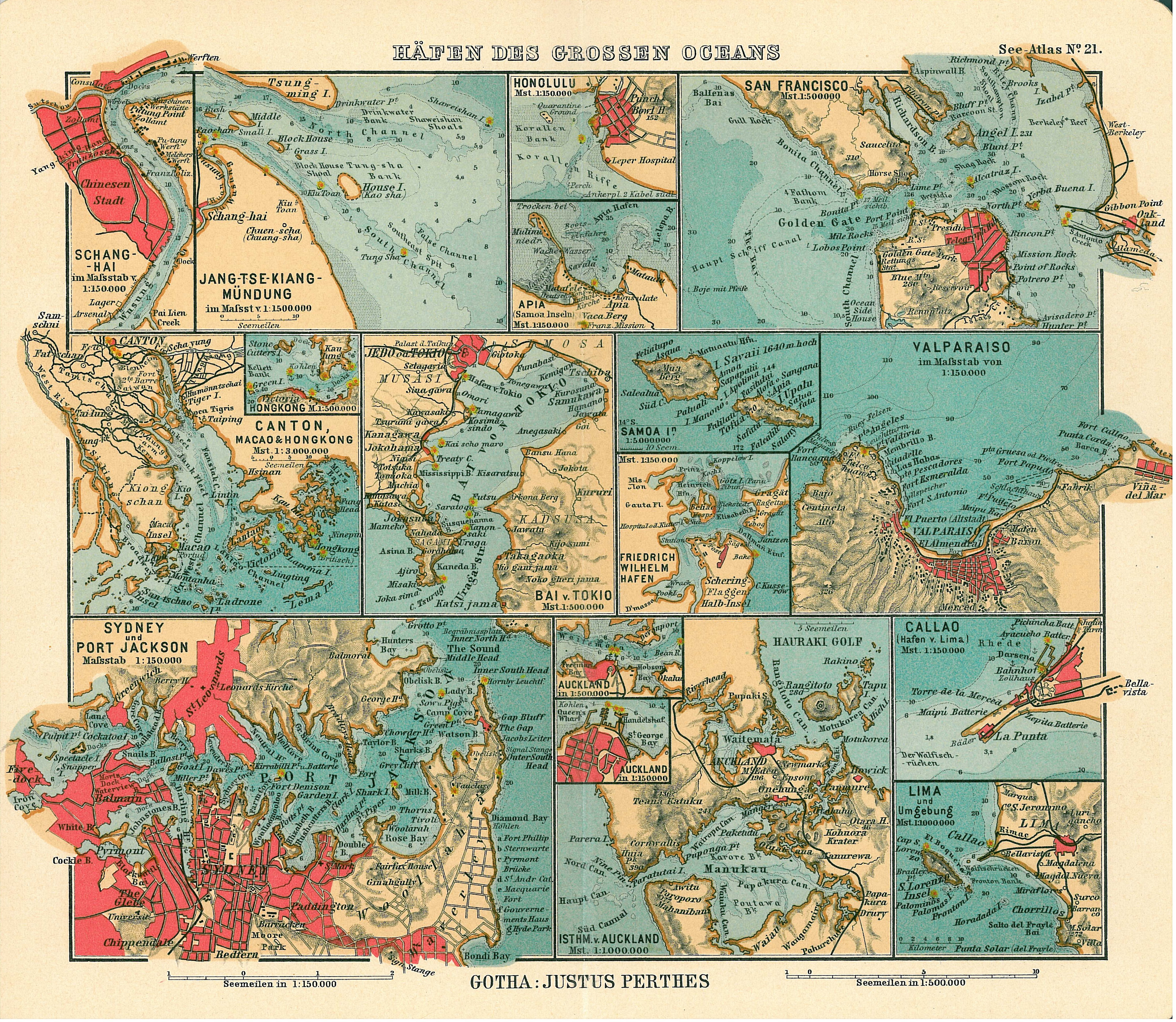 Pacific ocean seaports 1906