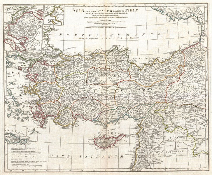 1794 Anville Map of Asia Minor in Antiquity (Turkey,Cyprus, Syria) - Geographicus - AsiaMinor-anville-1794
