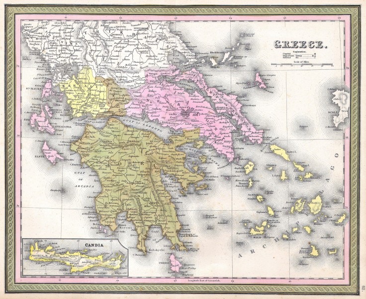 1850 Mitchell Map of Greece - Geographicus - Greece-m-50