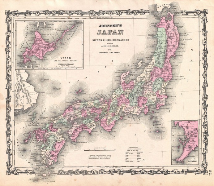 1862 Johnson Map of Japan - Geographicus - Japan-johnson-1862
