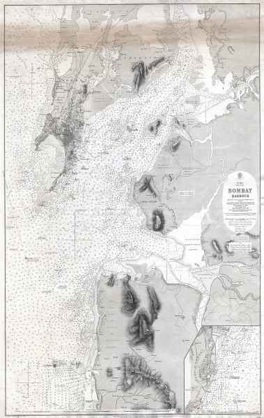 1879 British Admiralty Chart or Map of Bombay Harbor, India ( Mumbai ) - Geographicus - BombayHarbor-admiralty-1879
