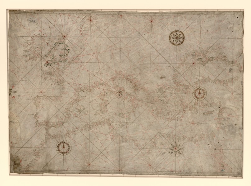 (Portolan chart of the Mediterranean, the Black Sea, and the coasts of Europe and northwest Africa). LOC 2012586589