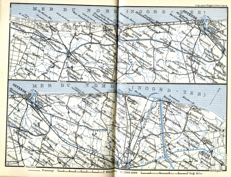 Belgische kuststreek in 1905