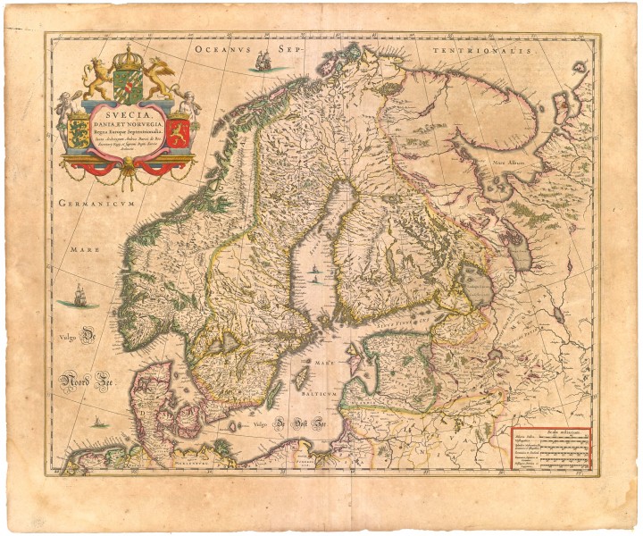 Blaeu 1645 - Suecia Dania et Norvegia regna Europæ septentrionolia