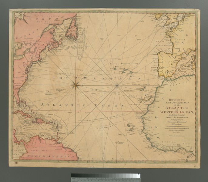Bowles's new pocket map of the Atlantic or Western Ocean (NYPL b13907491-484237)