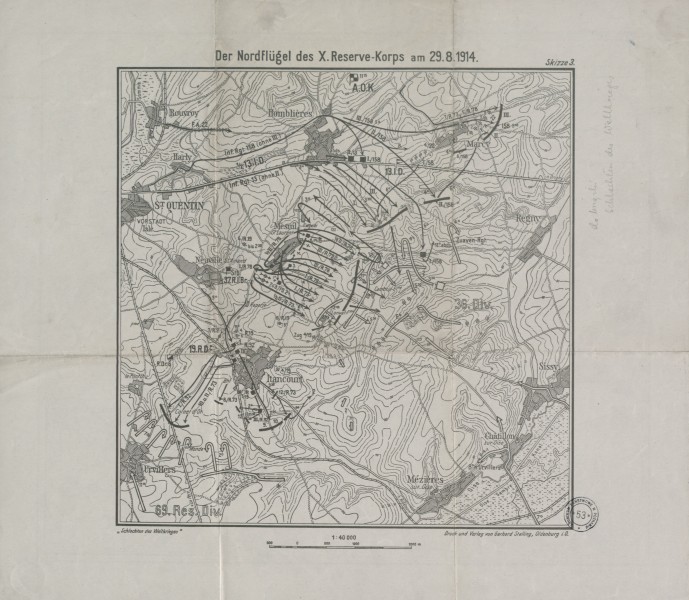 Der Nordflugel des X.Reserve-Korps am 29.8.1914