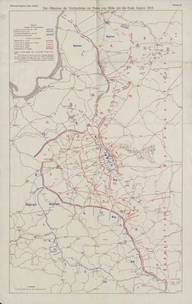 Die Offensive der Verbündeten im Osten von Mitte Juli bis Ende August 1915