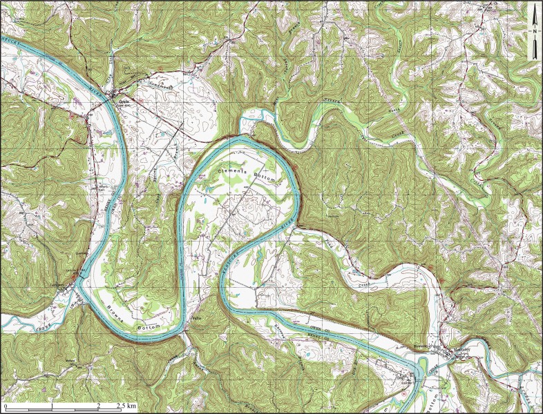 EntrenchedMeandersKY3Topo