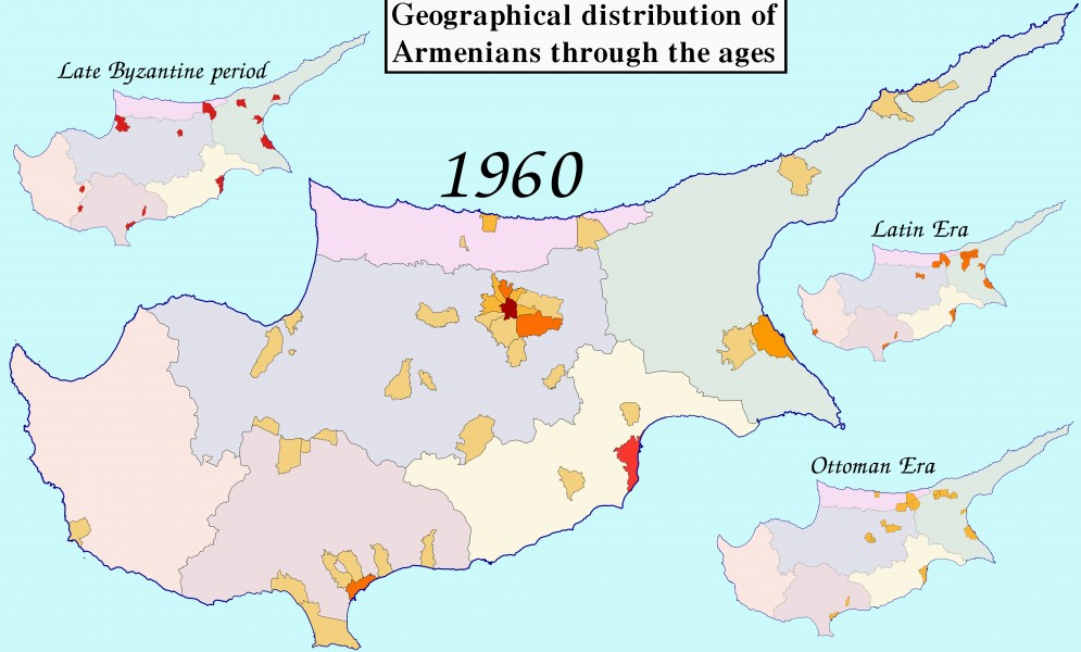 Geographical distribution of Armenian-Cypriots