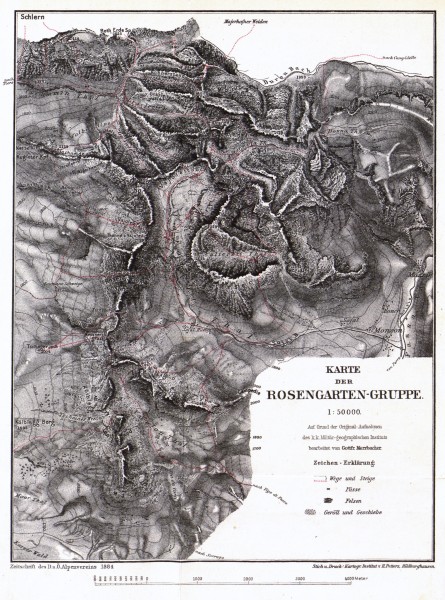 Karte der Rosengartengruppe