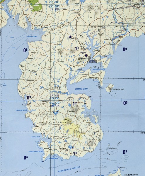 Leizhou Peninsula map - cropped