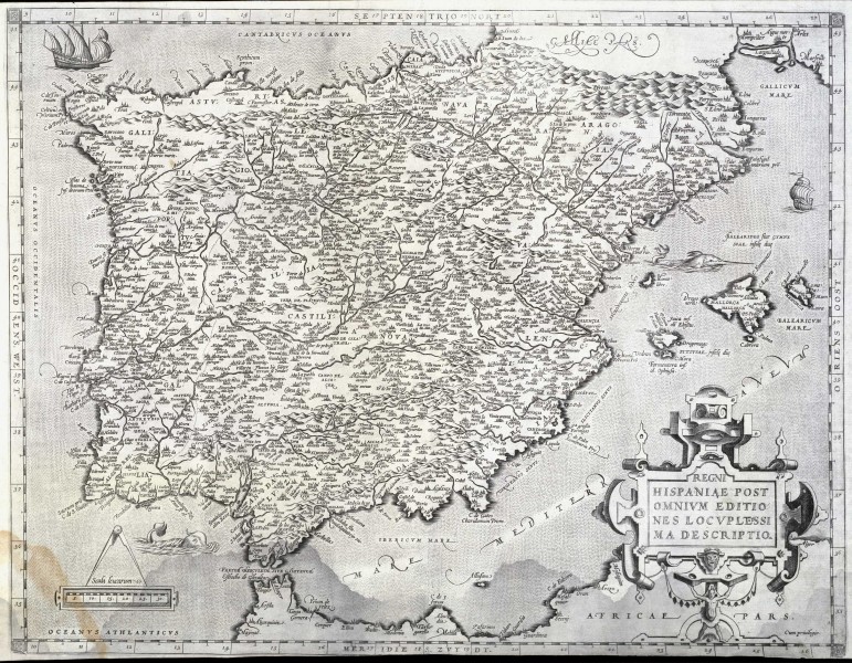 Regni Hispaniae post omnium editiones locupletissima descriptio - Abraham Ortelius