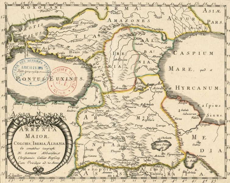 Sanson, Nicolas. Armenia maior, Colchis, Iberia, Albania. 1655
