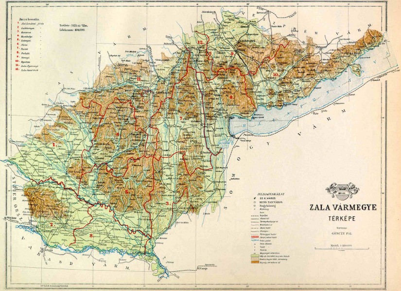 Zala county map