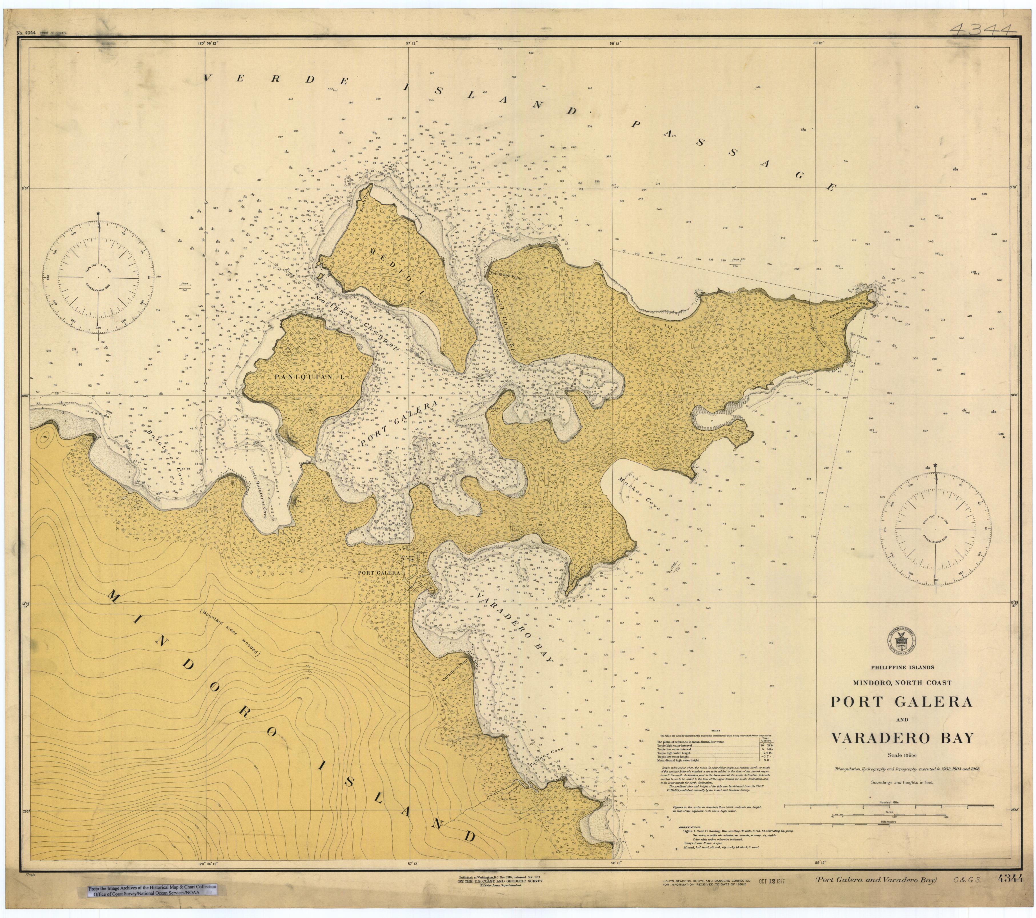 Puertogalera chart 4344 1917