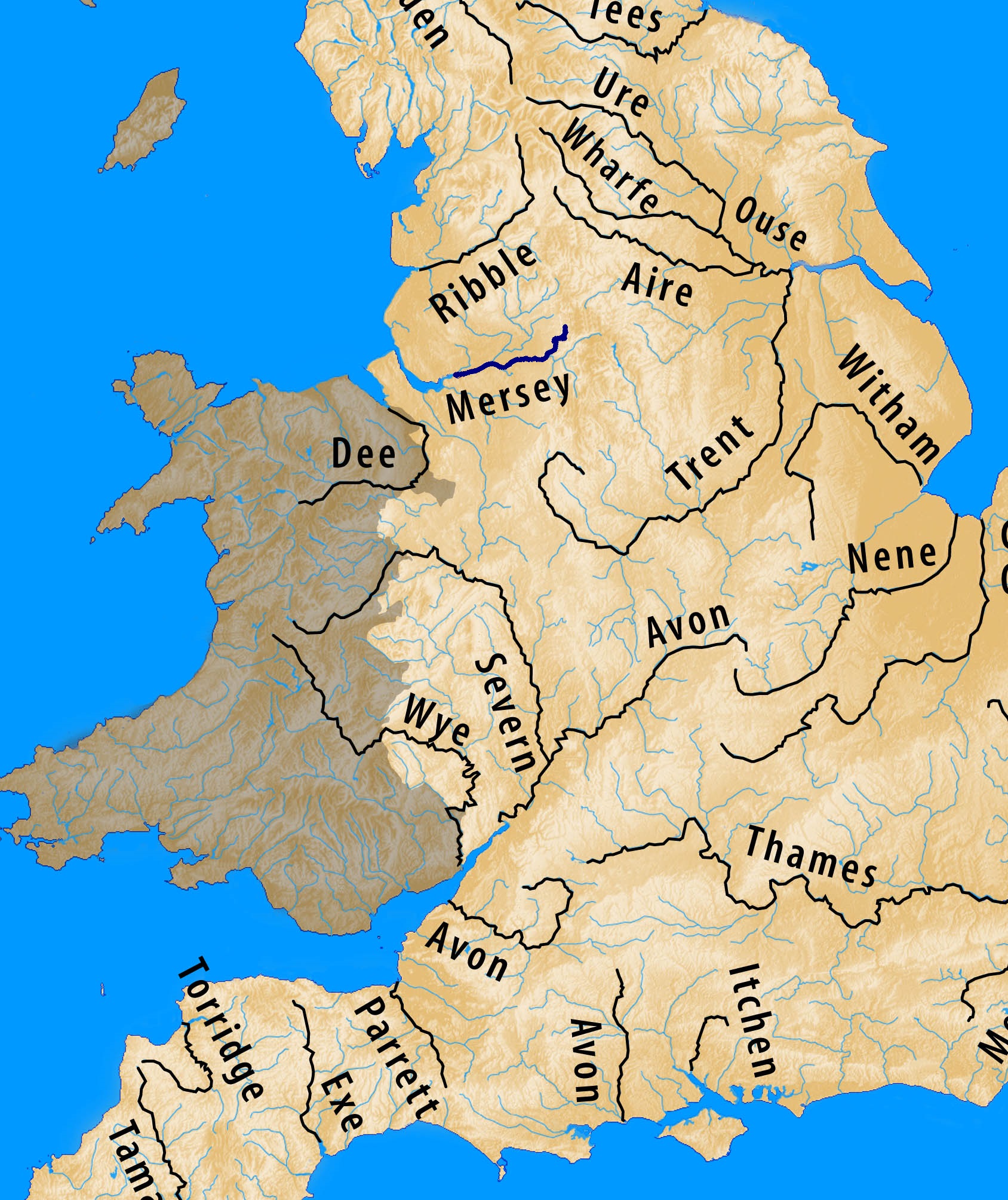 River Mersey map