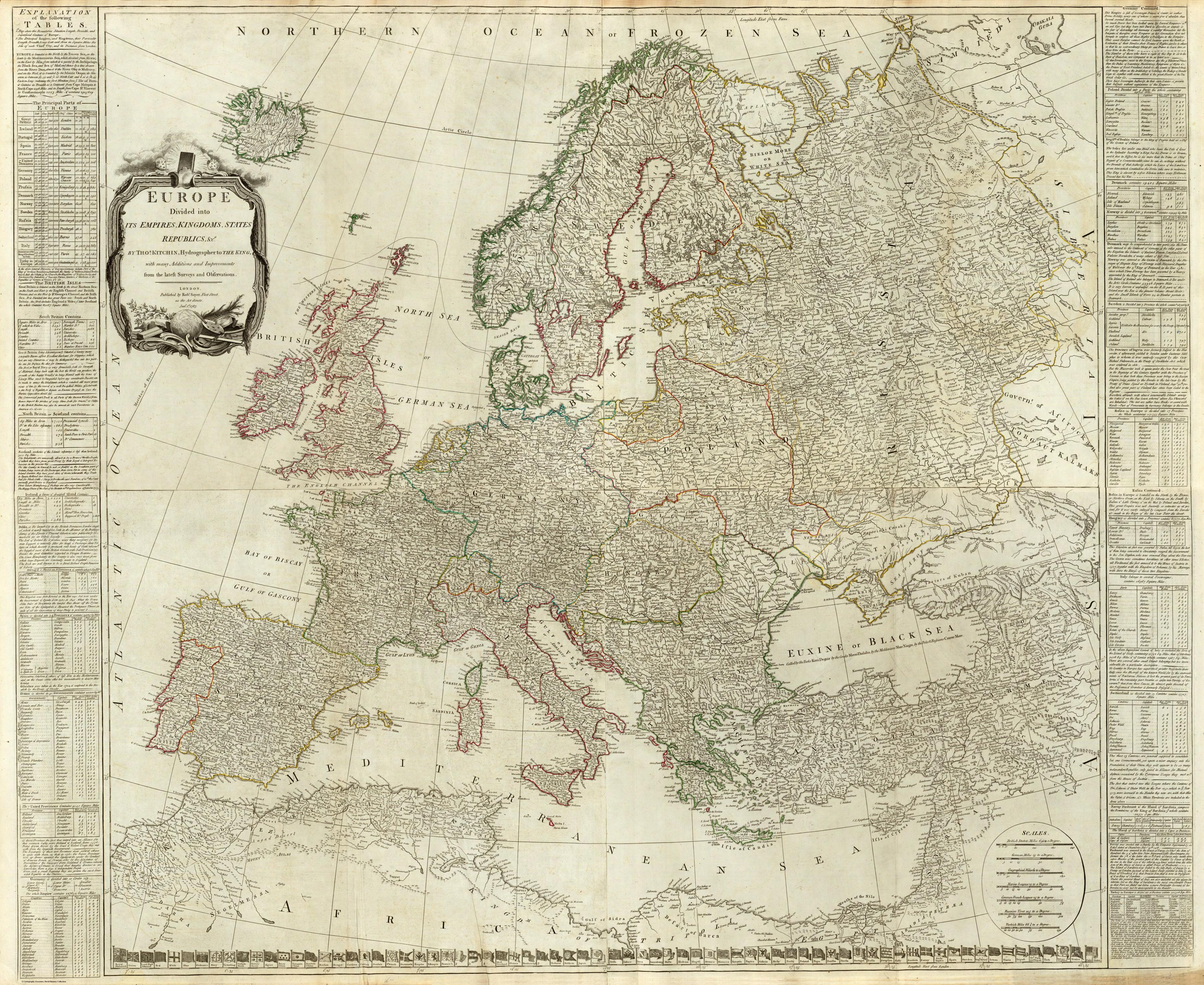 Thomas Kitchin. Composite Europe. 1787