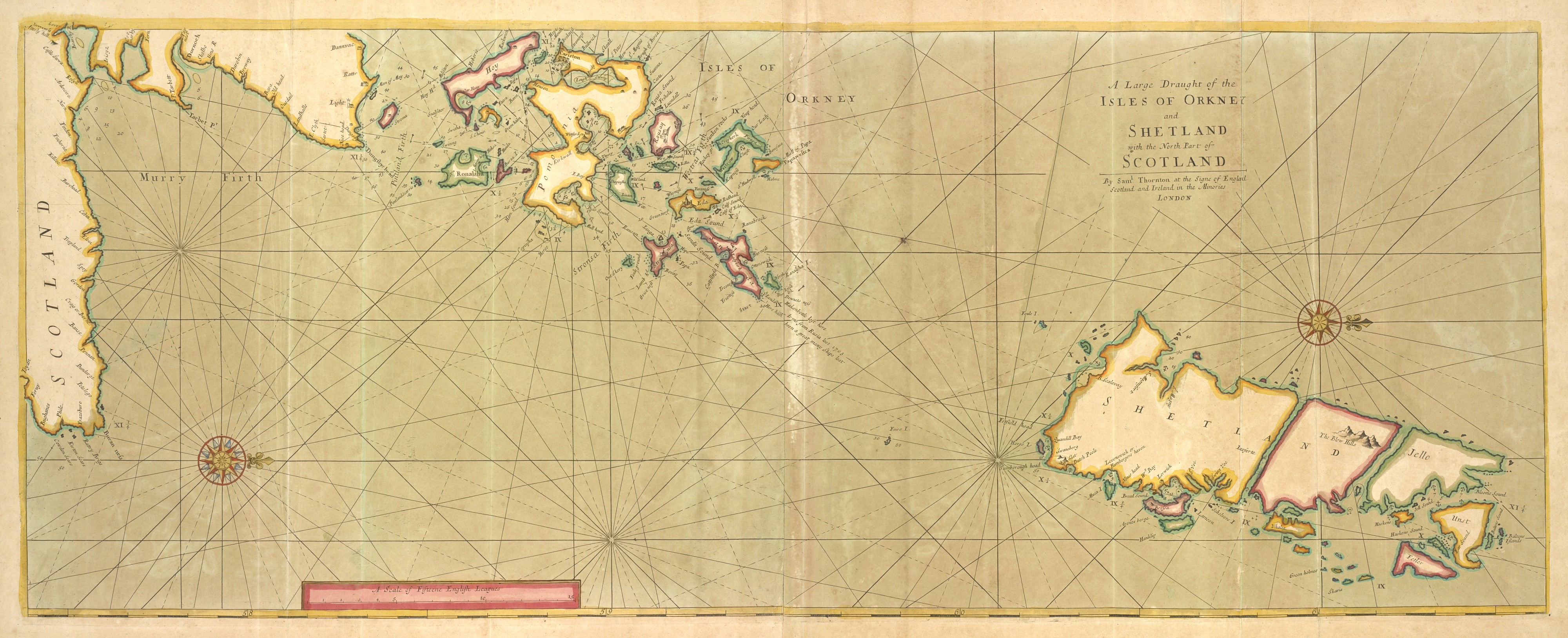 A large draught of the Isle of Orkney and Shetland with the north part of SCOTLAND (NYPL b13909432-1640561)