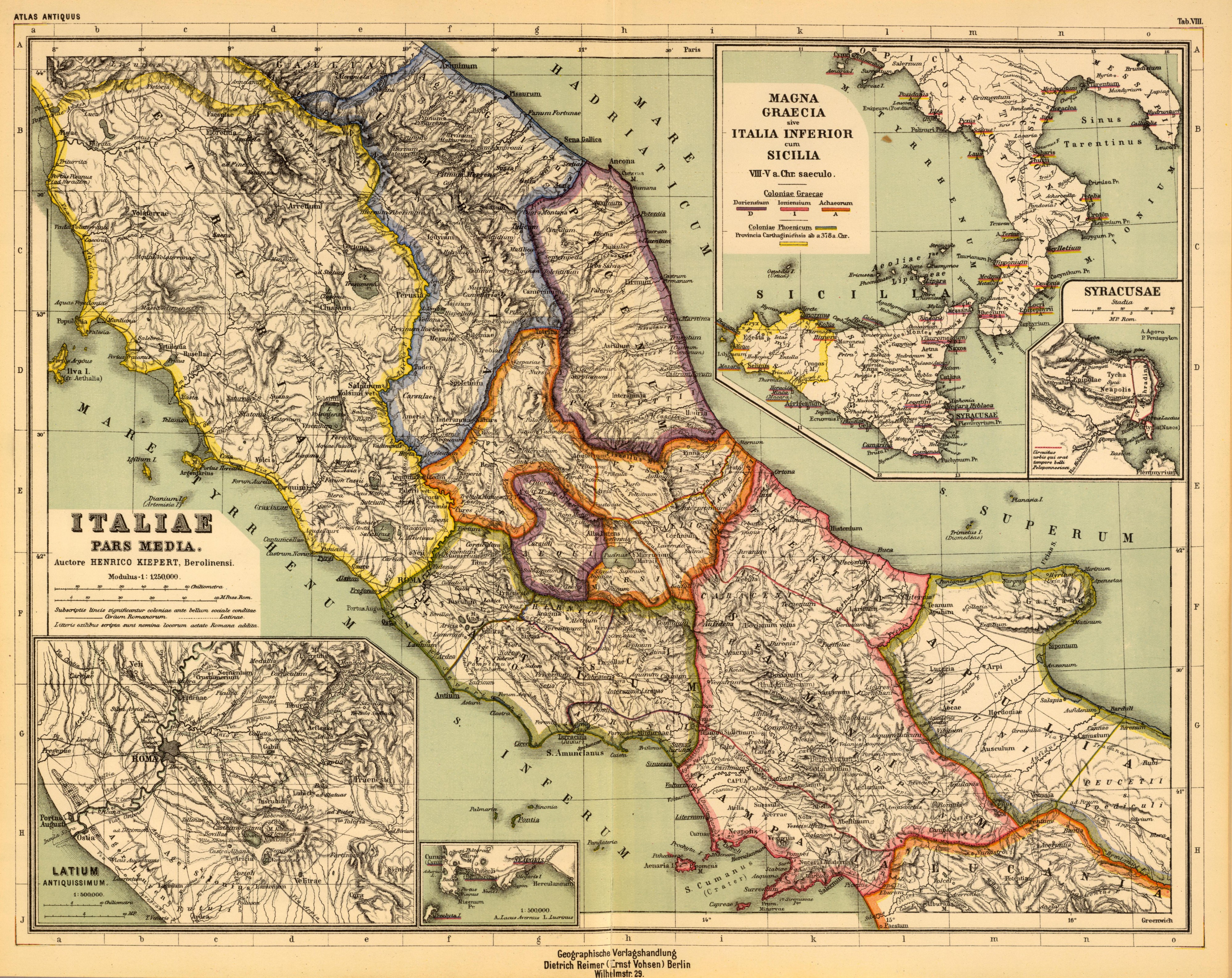 Heinrich Kiepert. Italiae pars media