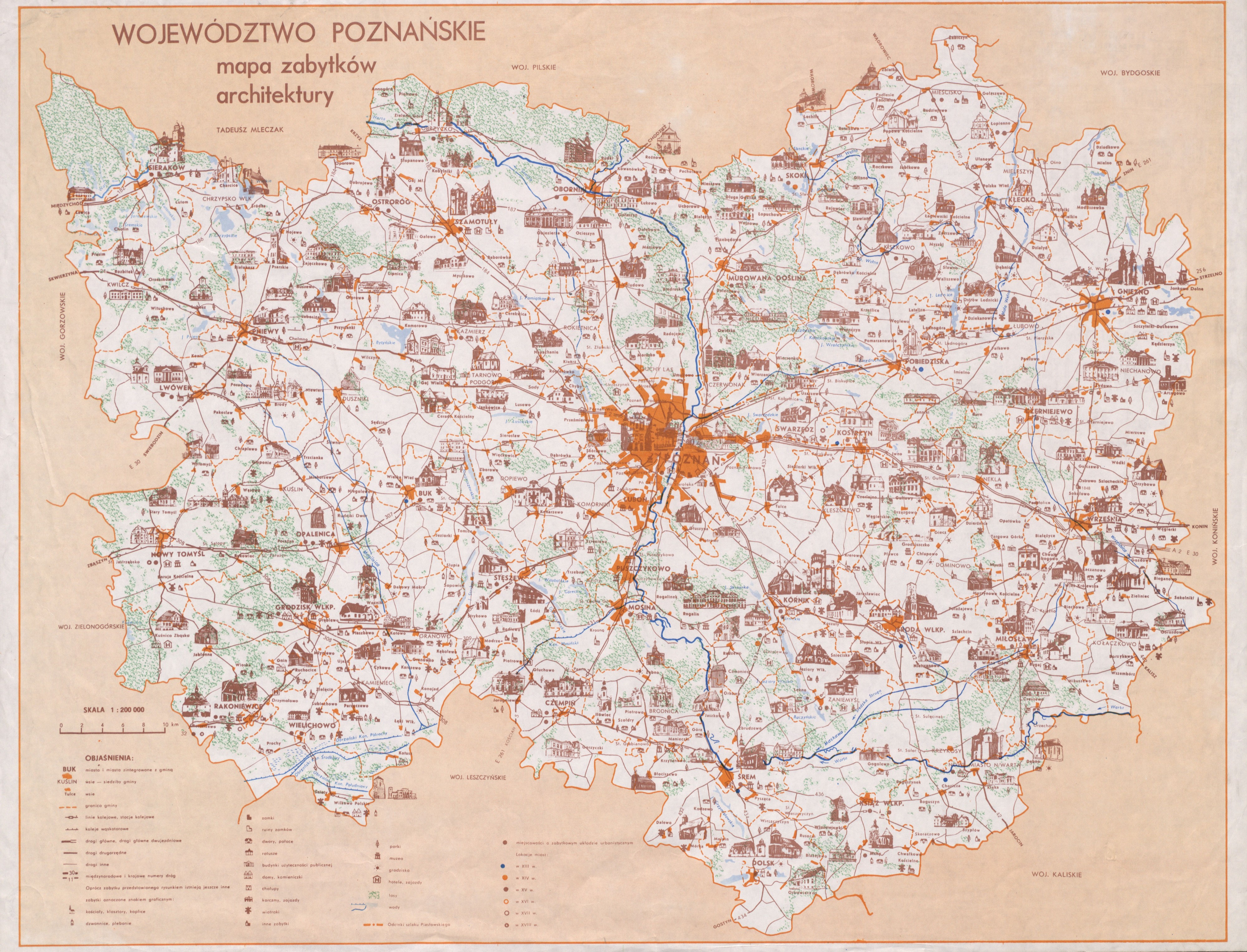 Mapa zabytków w województwie poznańskim