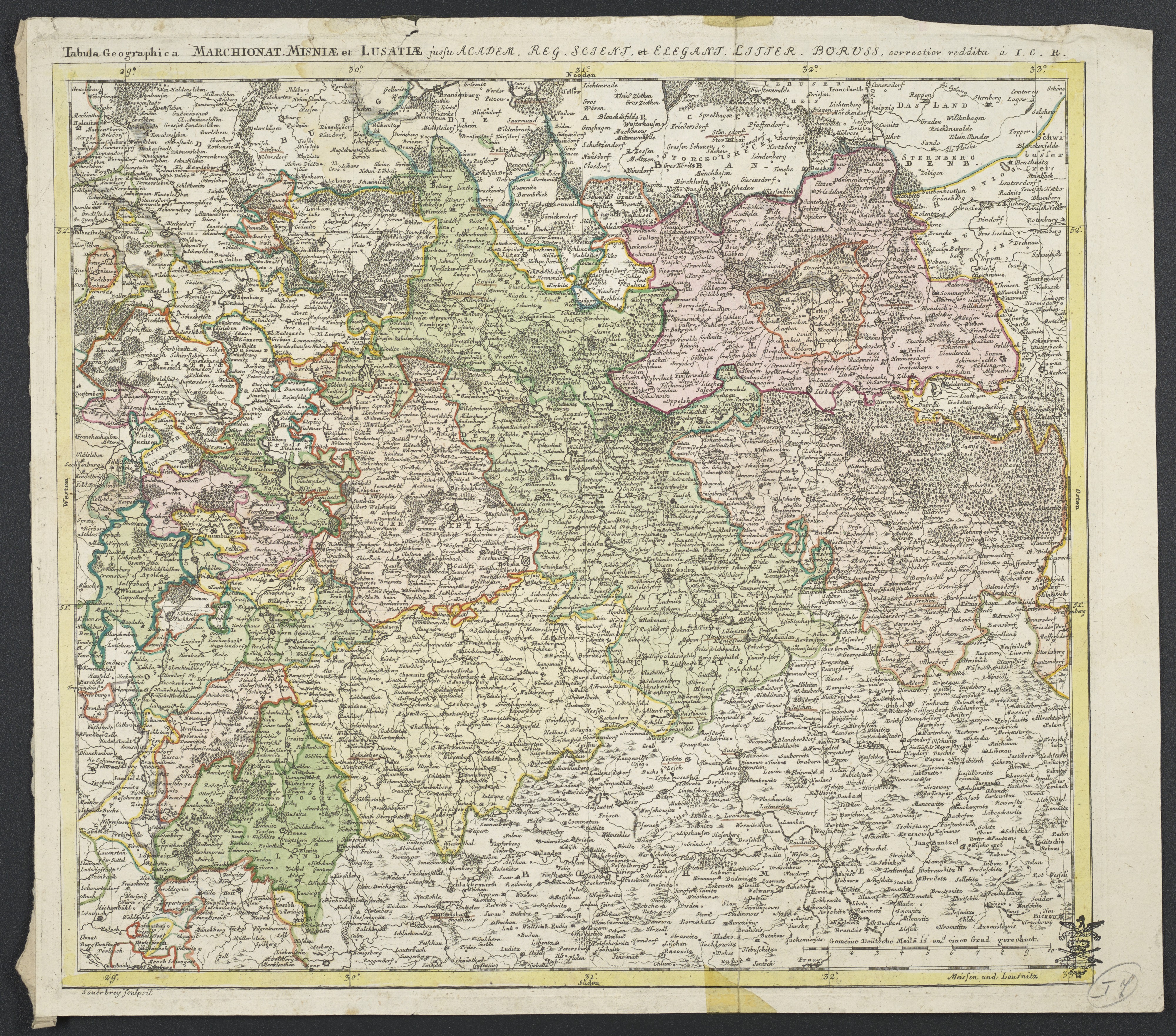 Tabula Geographica Marchionat. Misniae et Lusatiae