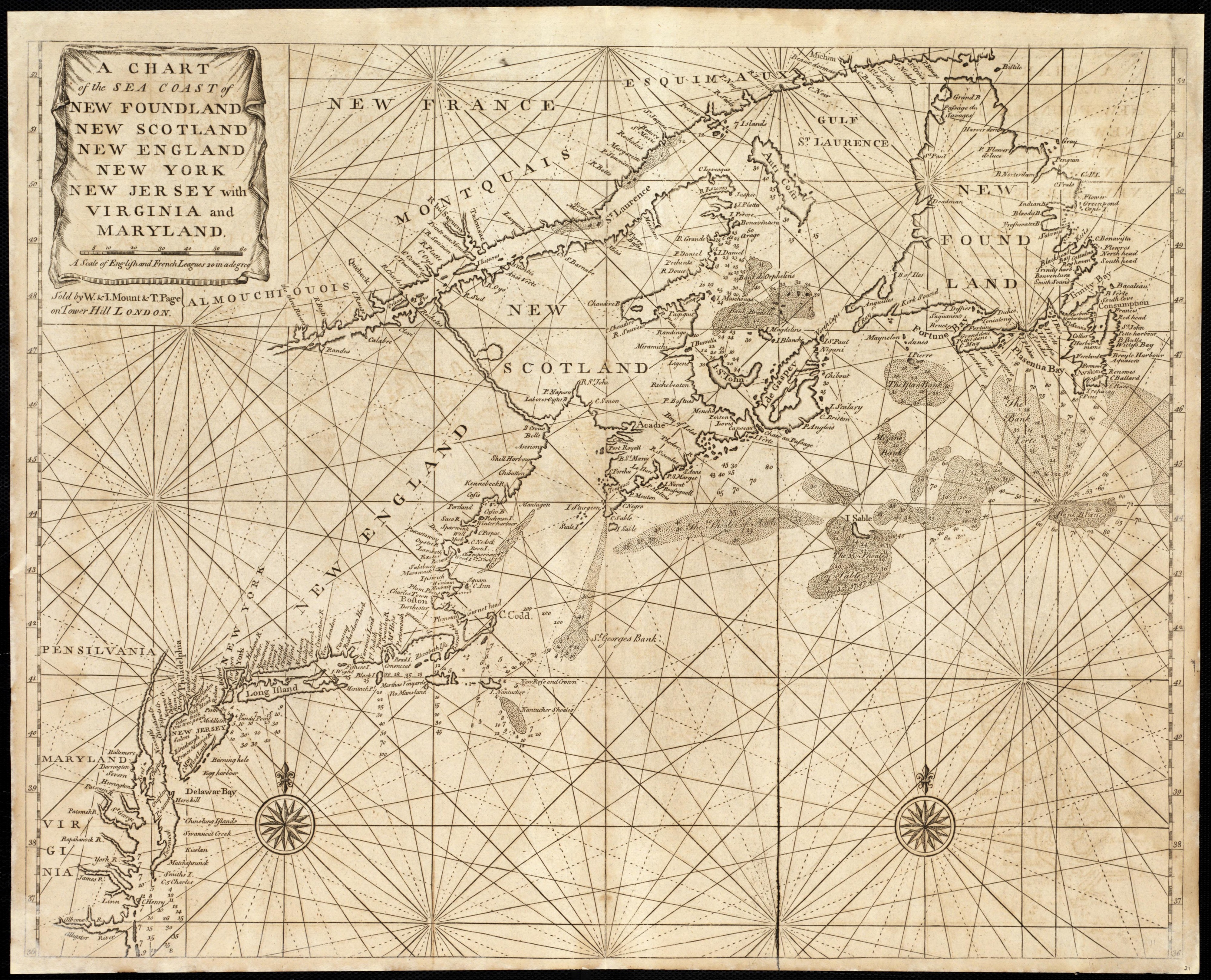 The English pilot. (cartographic material) - The fourth book. Describing The West-India navigation, from Hudson's Bay to the River Amazones. Particularly delineating The Sea Coasts, Capes, Headlands, (14779981335)
