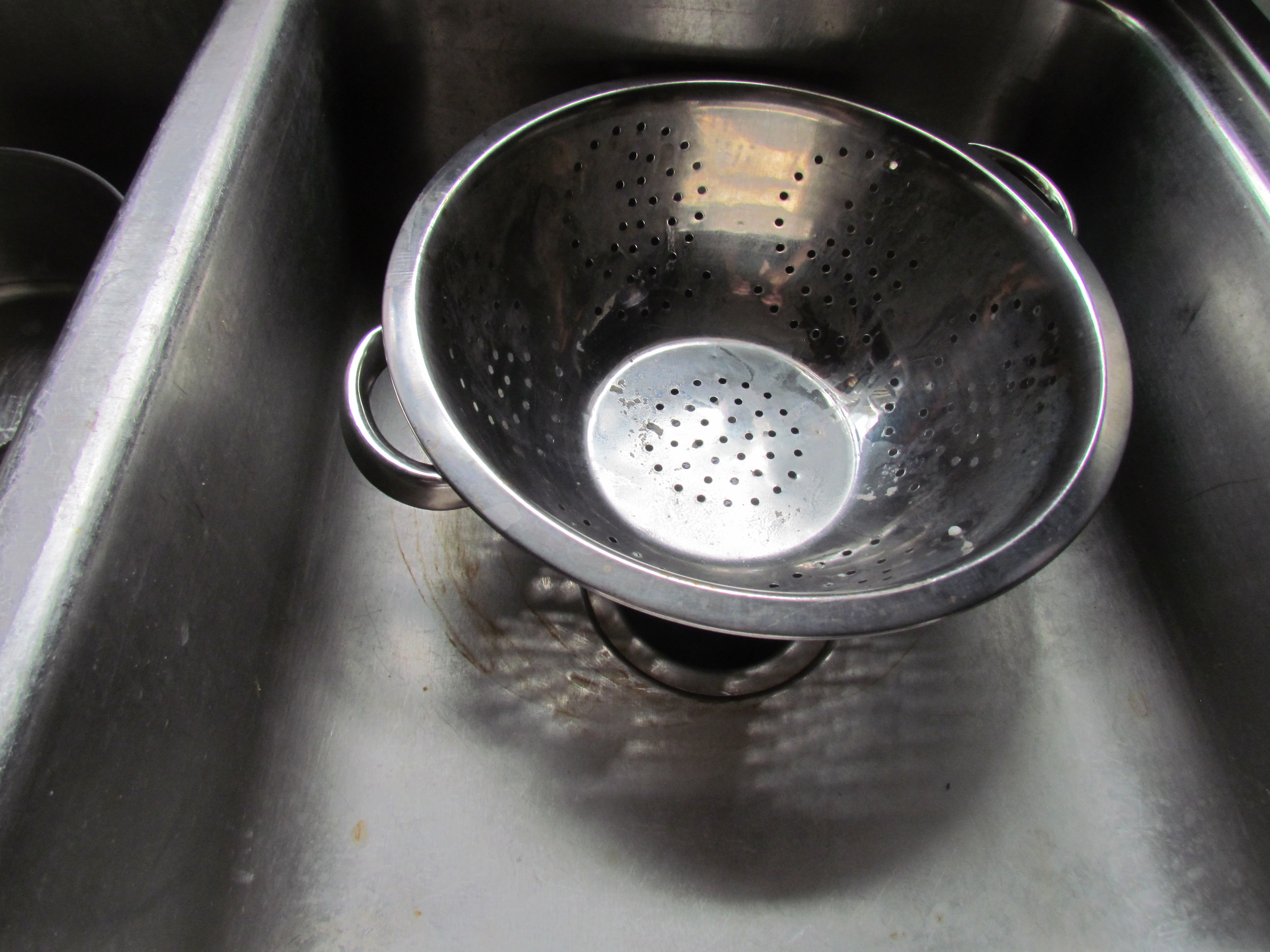 Colander in Sink