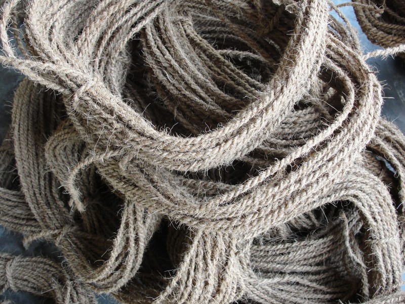 A view of coir pith rope