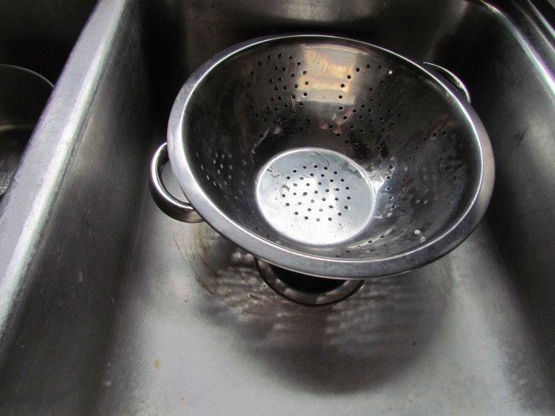 Colander in Sink