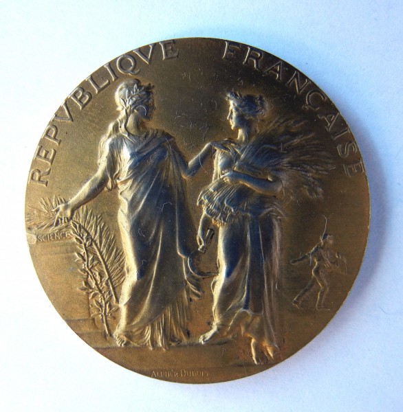 Médaille ARGENT VERMEIL. Horticulture Gironde 1926. Graveur Alphée DUBOIS (1831-1905) (1)