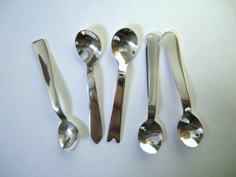 Miniature silver spoons