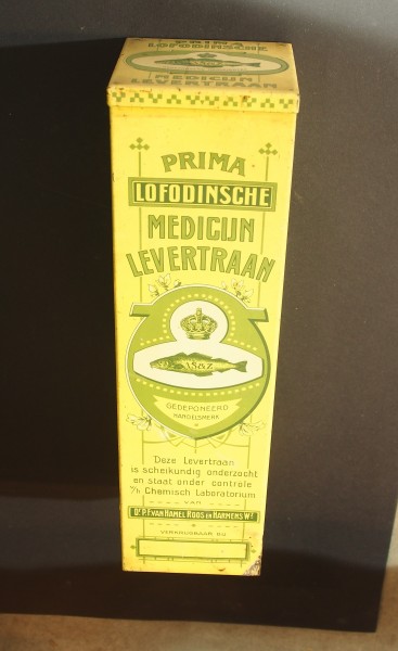 Prima Lofodinsche Medicijn Levertraan, Dr PF van Hamel Roos en Harmens Wz, blik, pic1