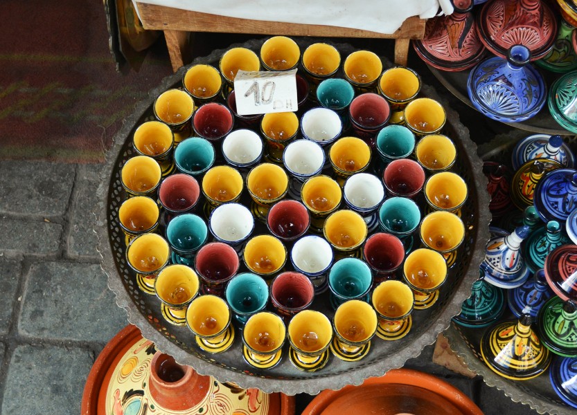 Vasos de cerámica -- 2014 -- Marrakech, Marruecos