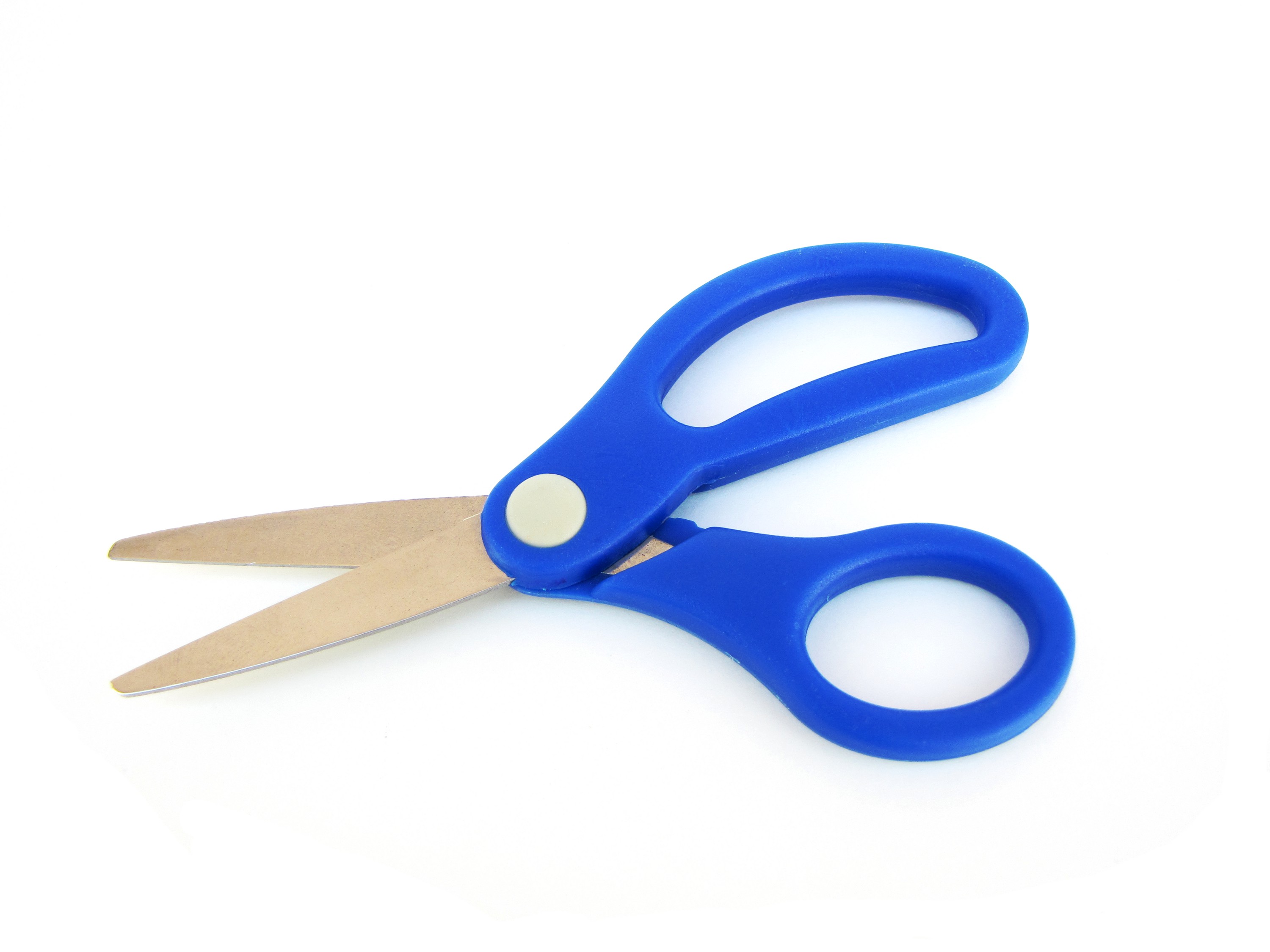 Small pair of blue scissors