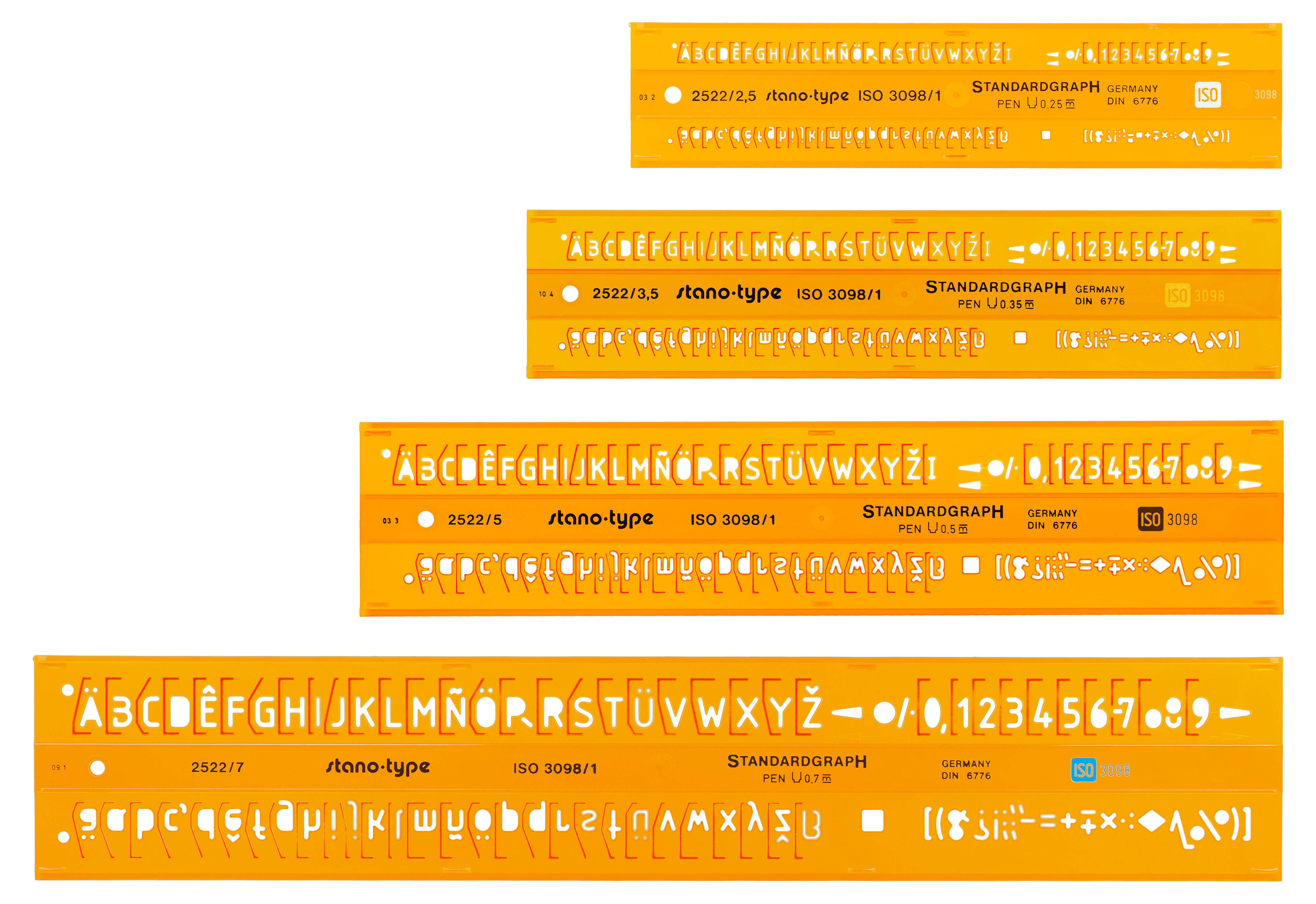 Standardgraph 2522 2.5–7 mm lettering guides
