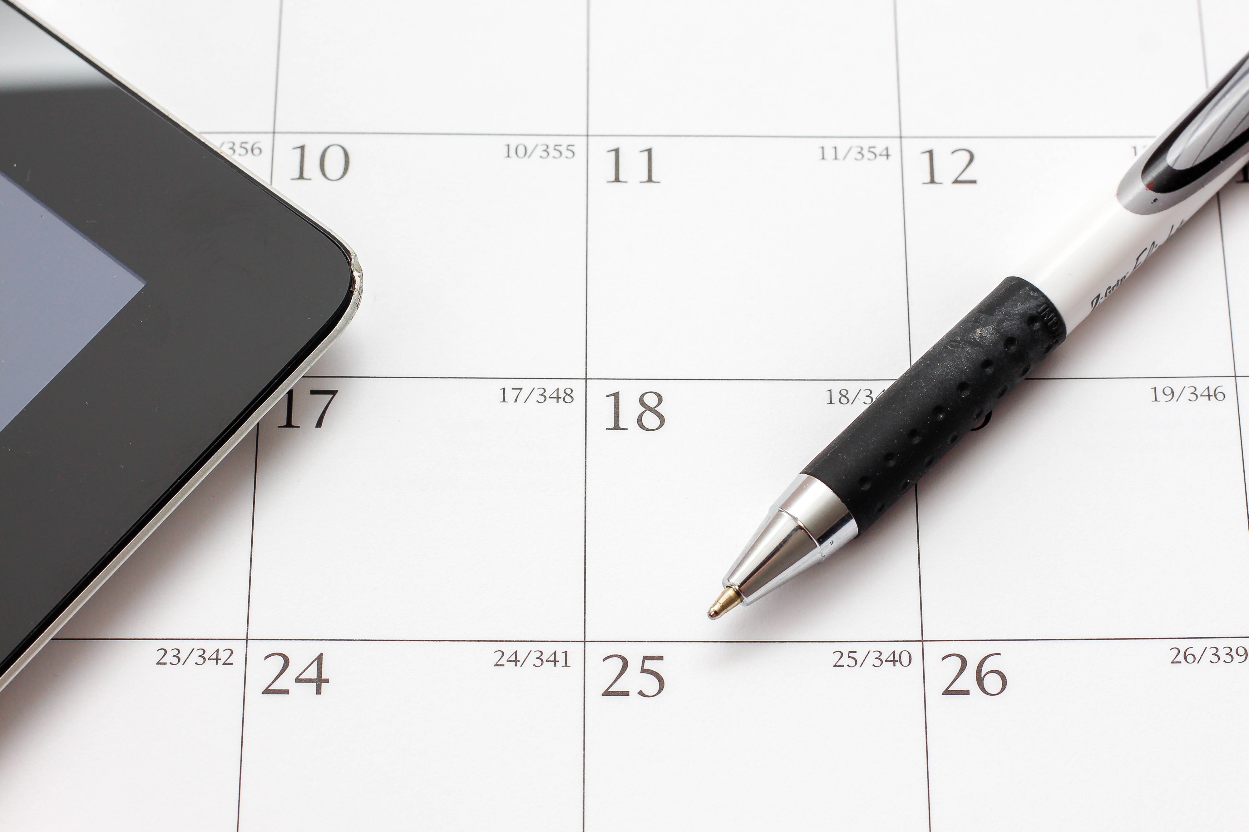 Calendar Closeup with Pencil and Tab (26292615109)