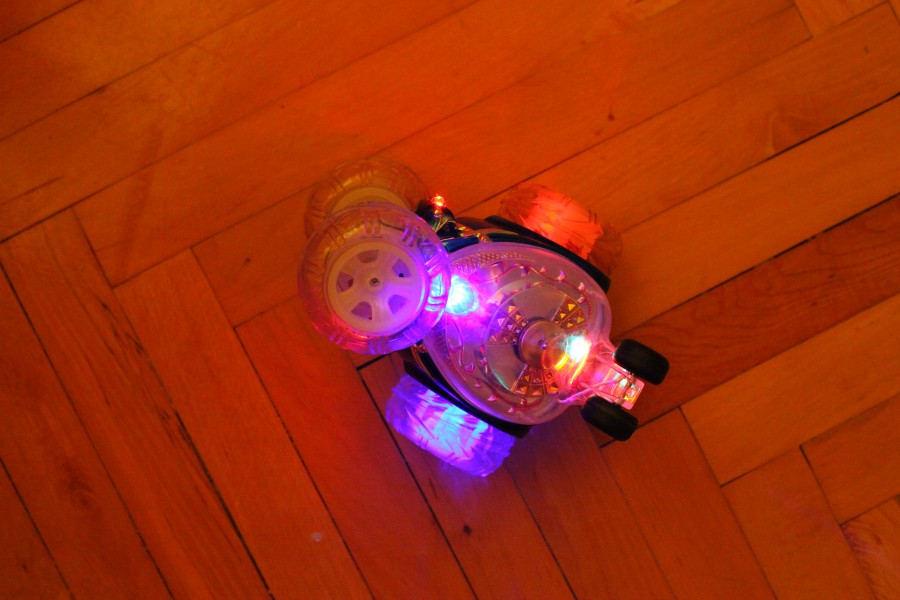 an electronic remote-controlled toy car
