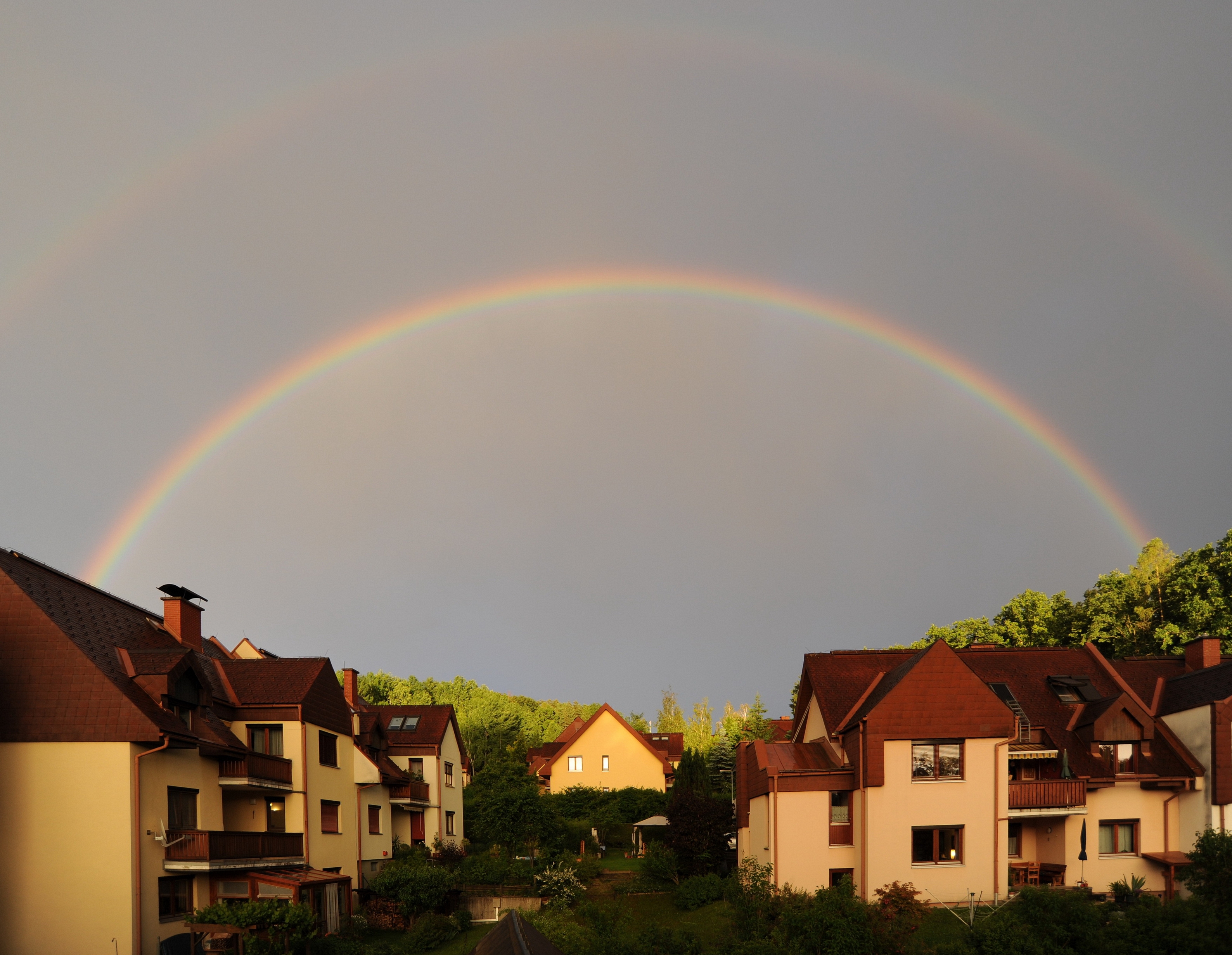 Double rainbow, Graz, Austria, 2010-05-30
