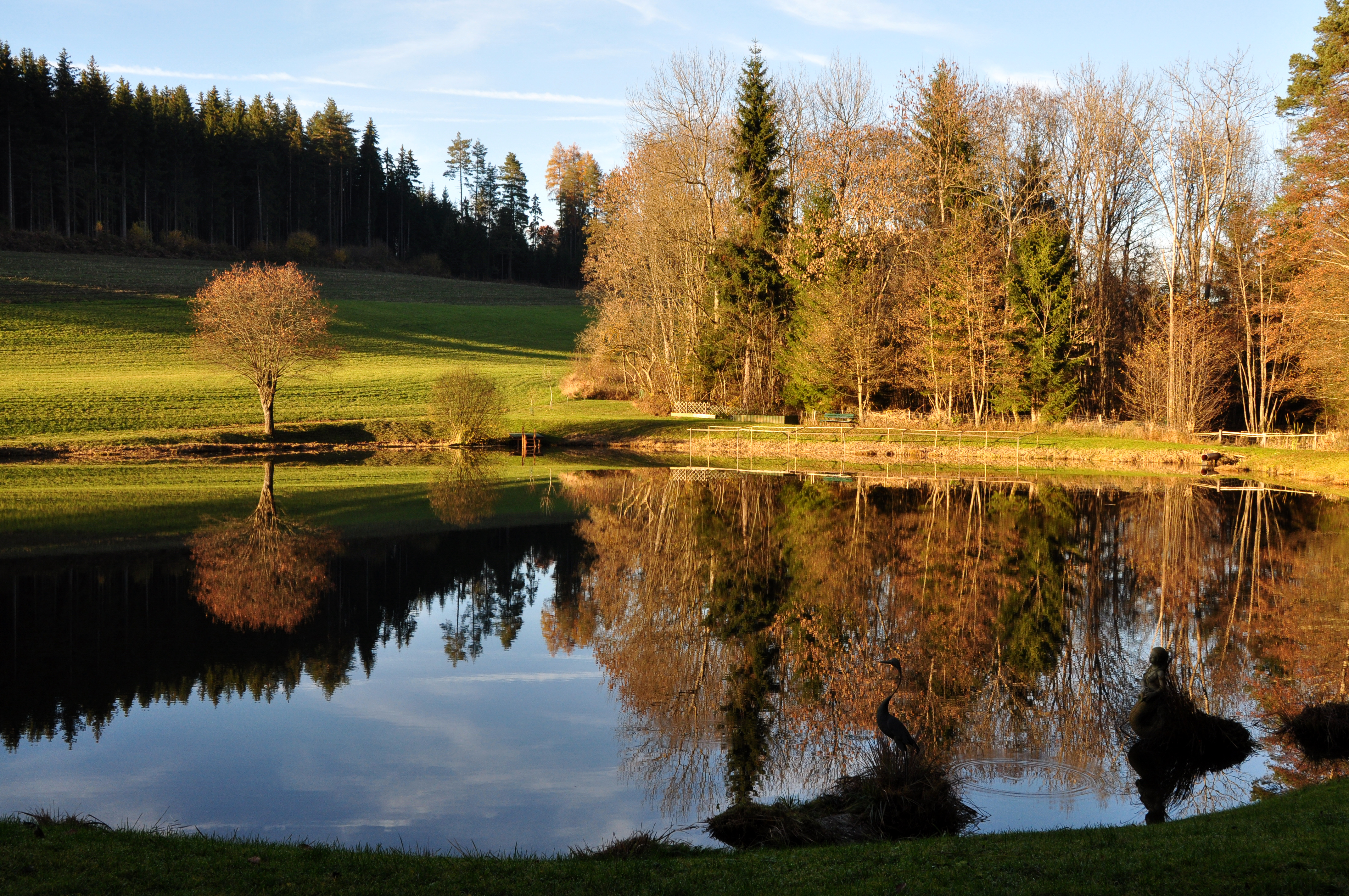 Moosburg Krainig Herbstlandschaft am Tecih 05112010 782