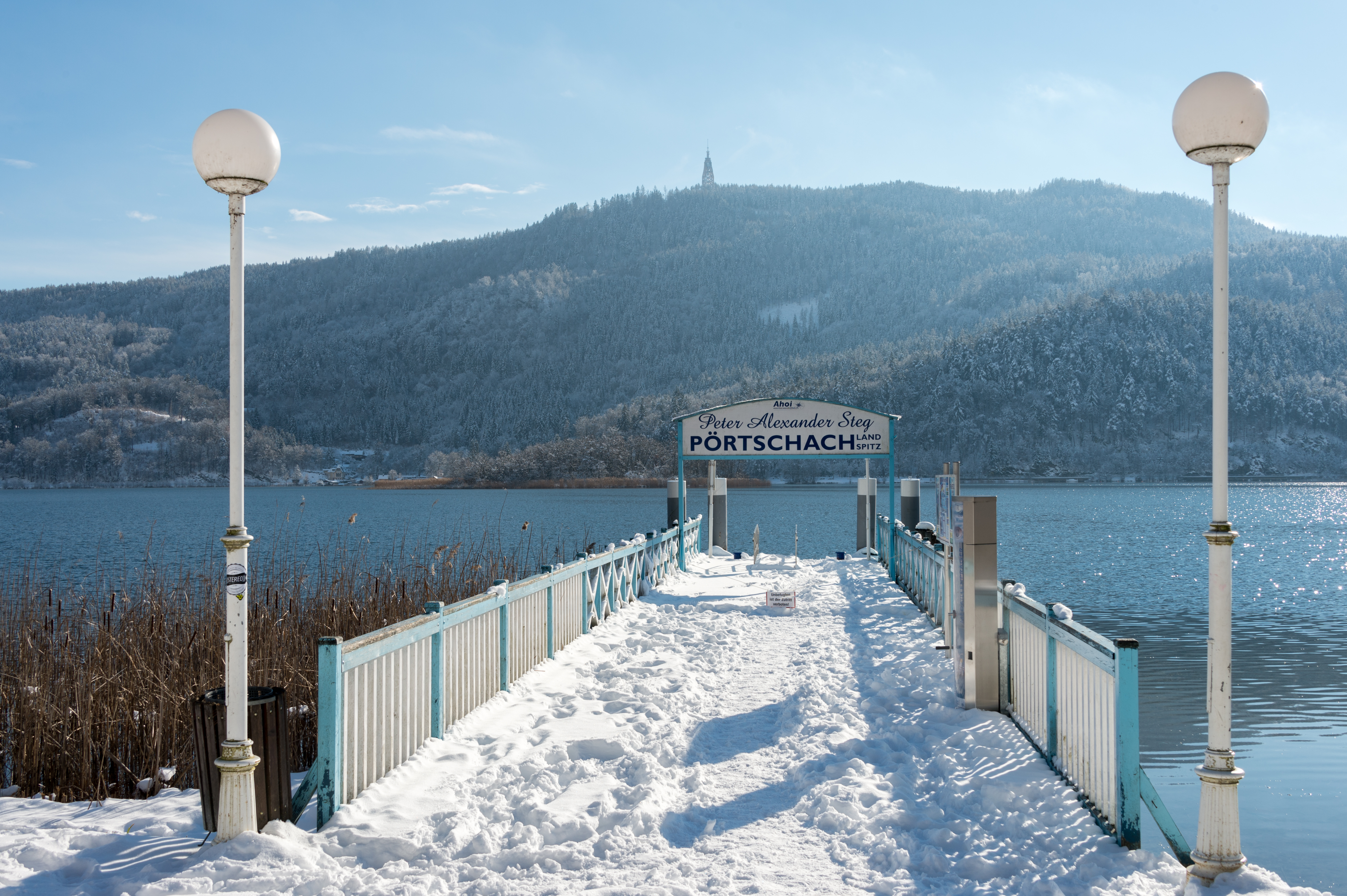 Poertschach Halbinselpromenade Landspitz Schiffsanlegestelle 02022015 287