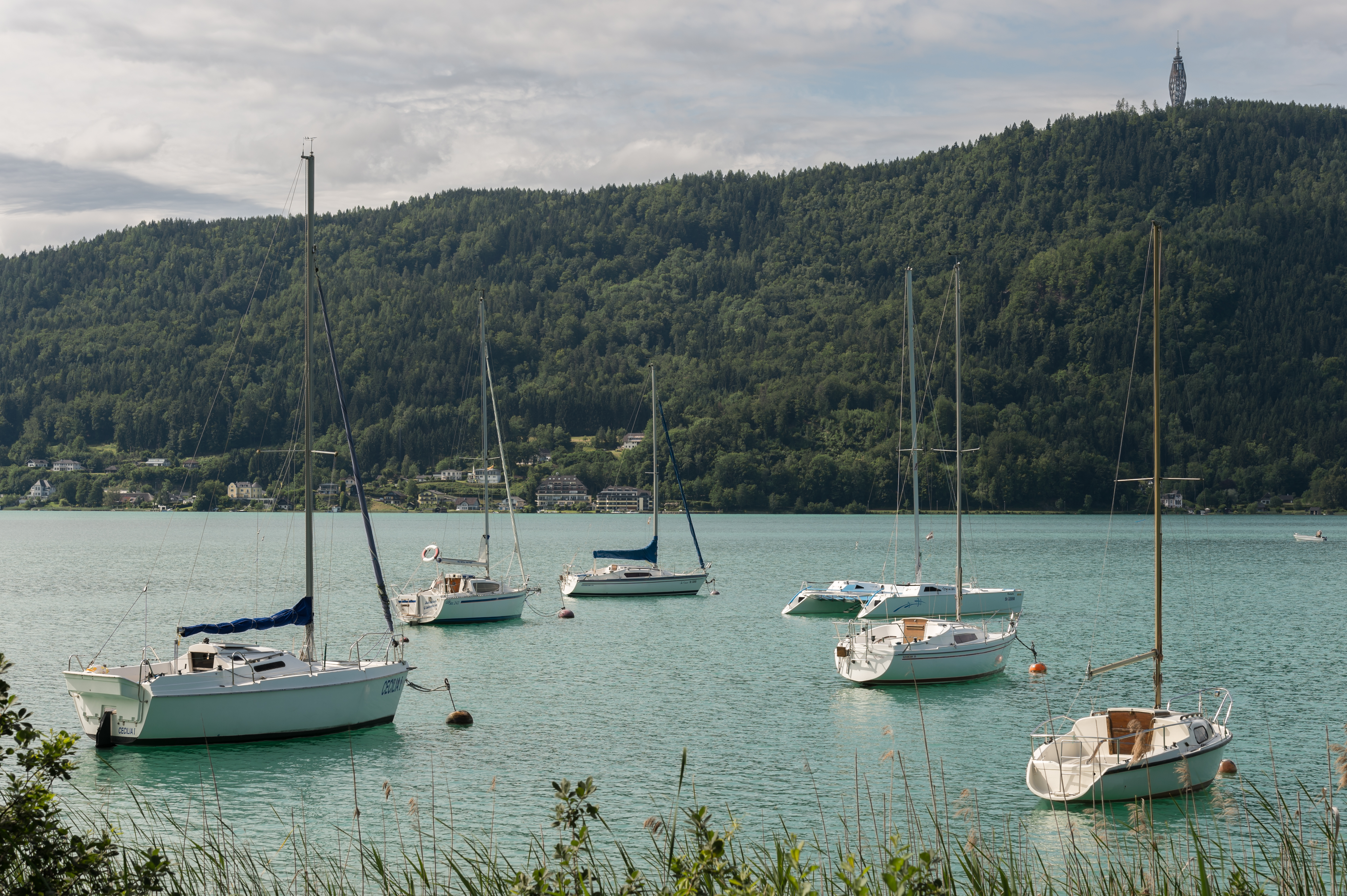 Poertschach Hauptstrasse Edelweiß-Bad Wörther See Segelboote 19062016 3324