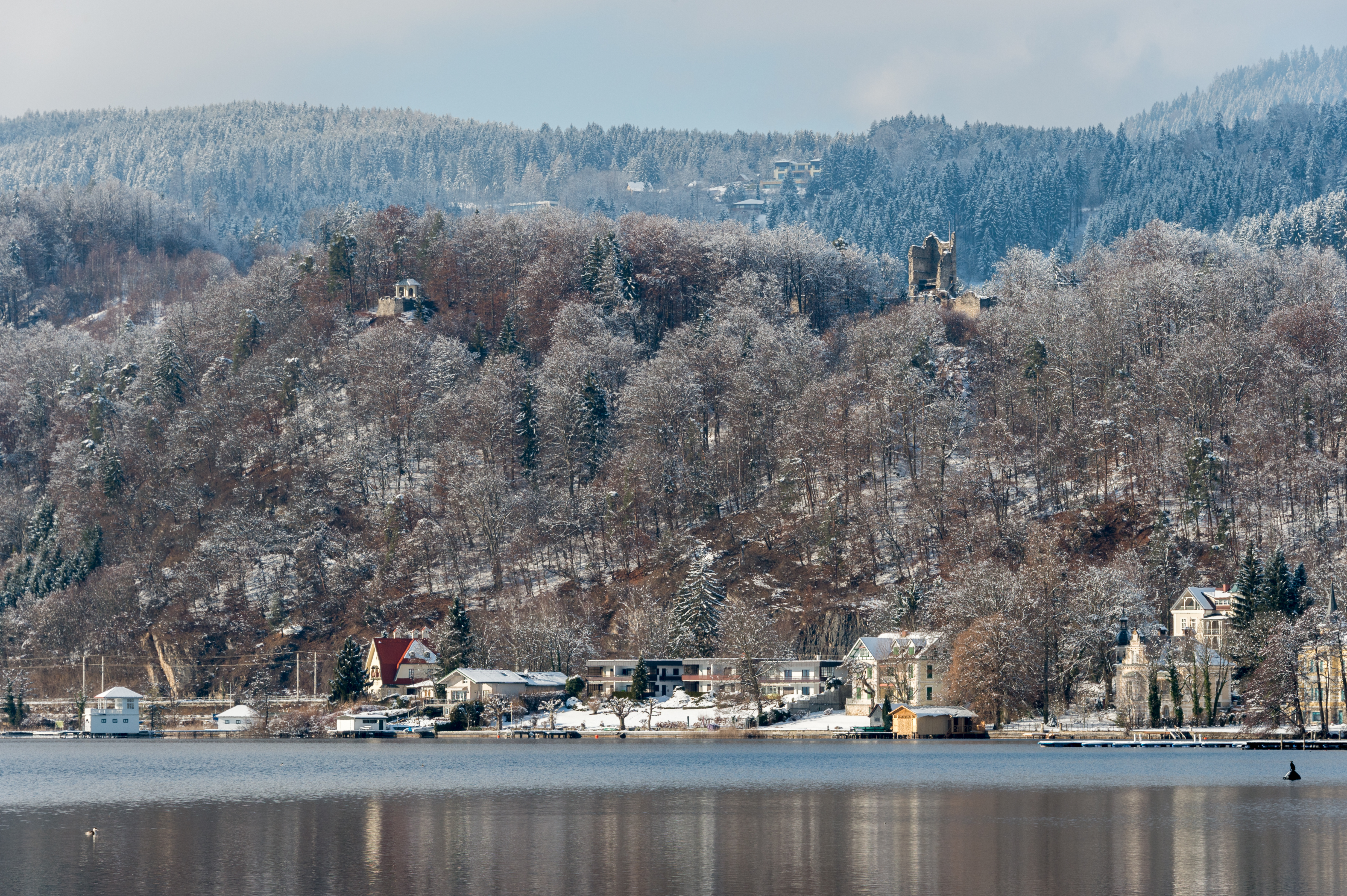 Poertschach Hohe Gloriette und Burgruine Leonstain 02022015 446