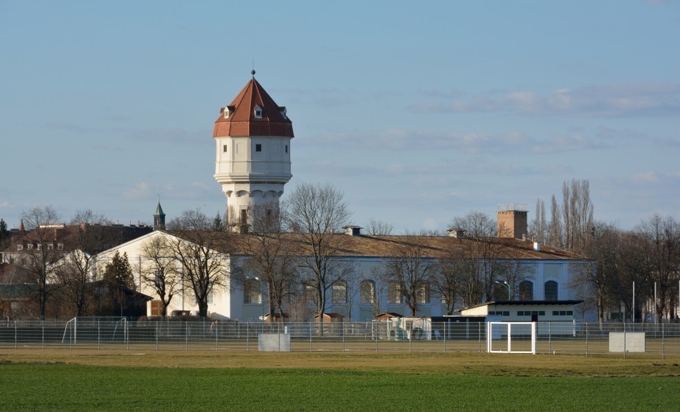 Akademiepark Reithalle Wasserturm DSC 6983w