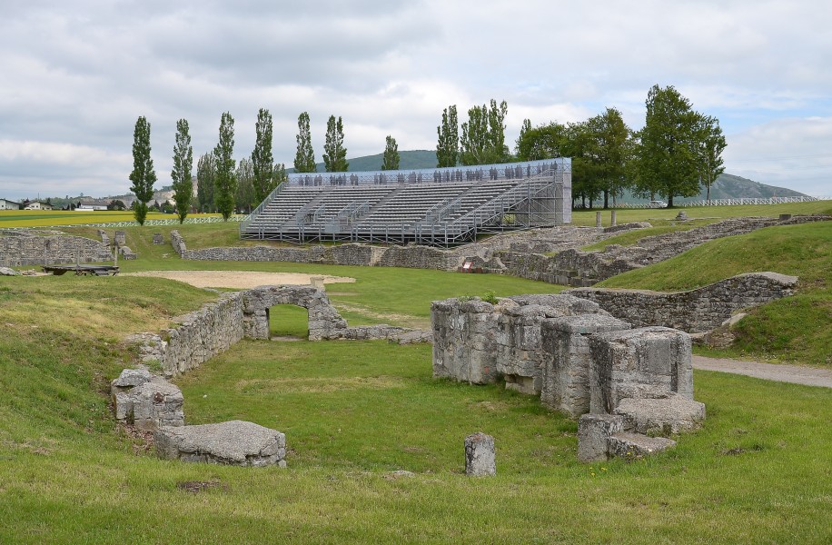 Ancient Roman amphitheatre in Bad Deutsch-Altenburg