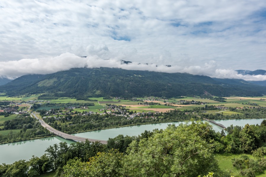 Ferlach Strau Drau Brücken Singerberg 13072018 3891