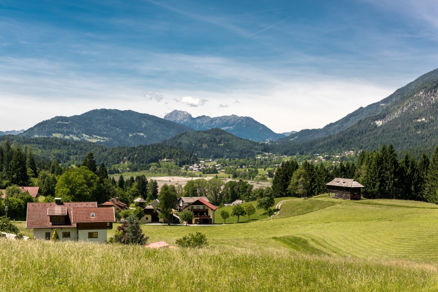 Hermagor Paßriach Blick auf Obervellach und Eichforst Ost-Ansicht 08062017 9188