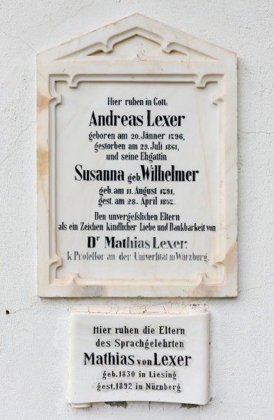 Lesachtal Liesing Pfarrkirche hl. Nikolaus Grabstein Fam. Lexer 061020184927