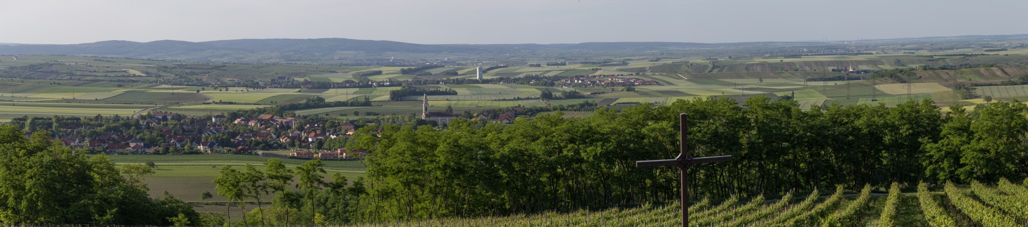 Panorama vom Aussichtsturm Sandberg, Platt (Gemeinde Zellerndorf), Weinviertel 6186