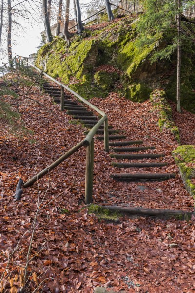 Poertschach Glorietteweg Treppe zur Hohen Gloriette 01032016 0712